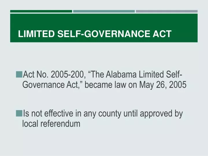 limited self governance act