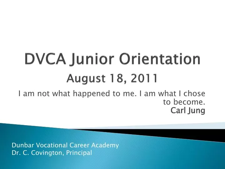 dvca junior orientation august 18 2011