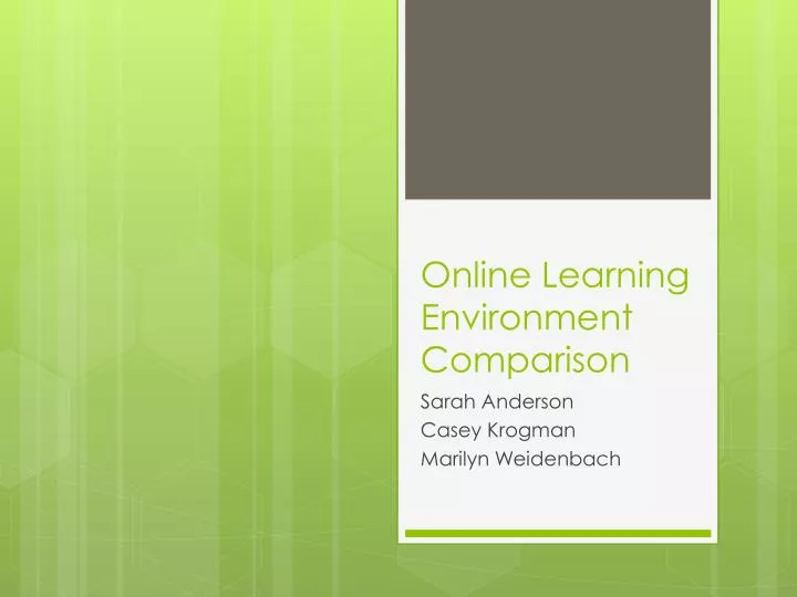 online learning environment comparison