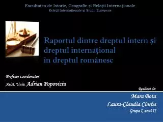 raportul dintre dreptul intern i dreptul interna ional n dreptul rom nesc