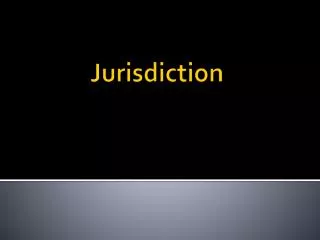 Jurisdiction
