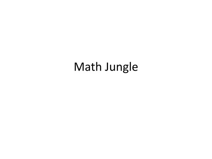 math jungle