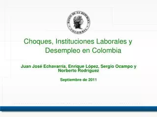 choques instituciones laborales y desempleo en colombia