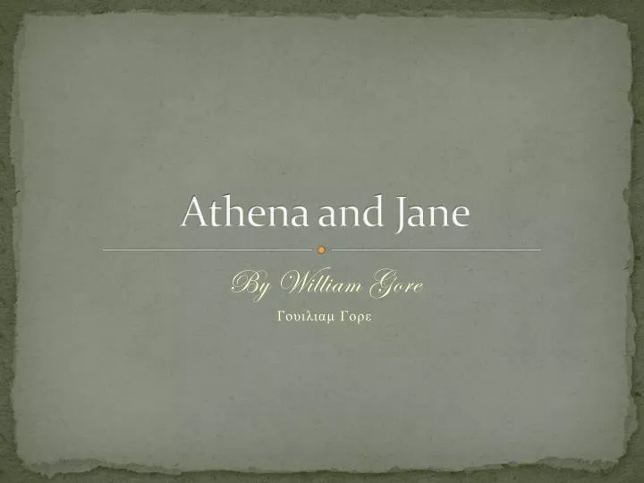 athena and jane