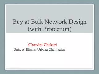 Buy at Bulk Network Design (with Protection)