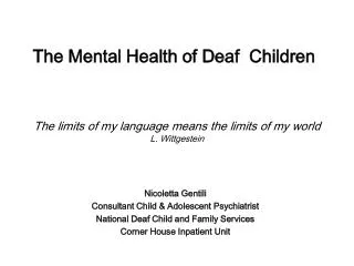 Nicoletta Gentili Consultant Child &amp; Adolescent Psychiatrist