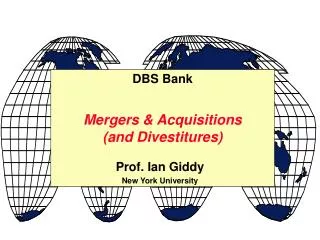 Mergers &amp; Acquisitions (and Divestitures)