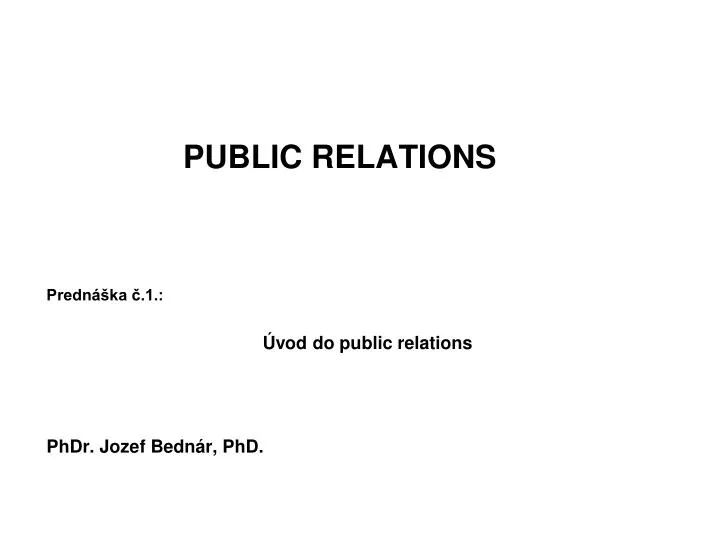 public relations