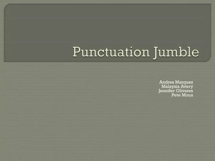 punctuation jumble