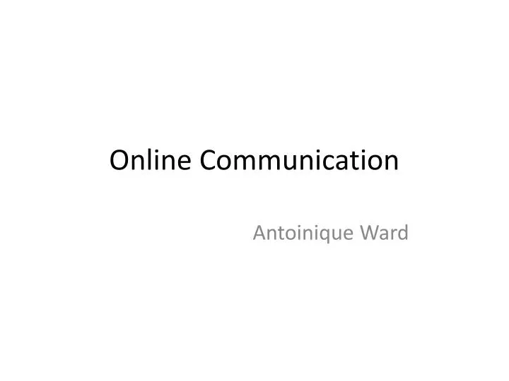 online communication