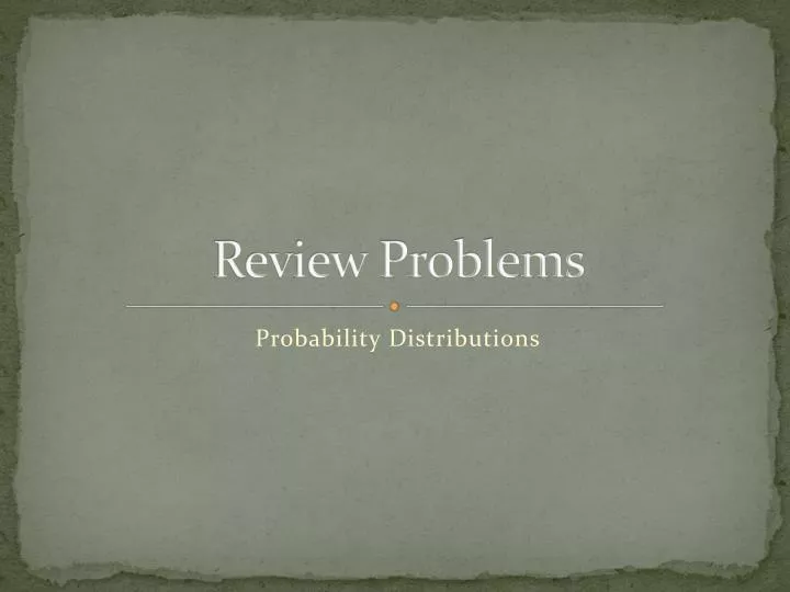 review problems