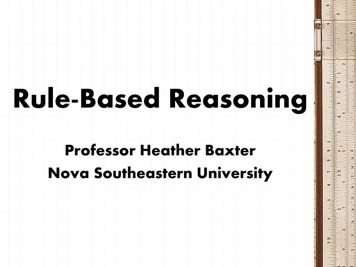 rule based reasoning