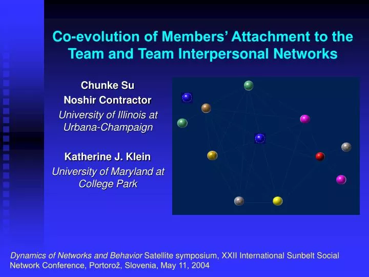 co evolution of members attachment to the team and team interpersonal networks