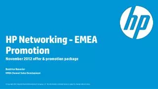 HP Networking - EMEA Promotion