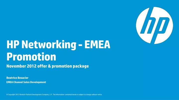 hp networking emea promotion