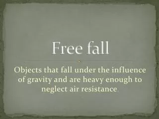 free fall