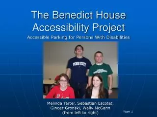 The Benedict House Accessibility Project