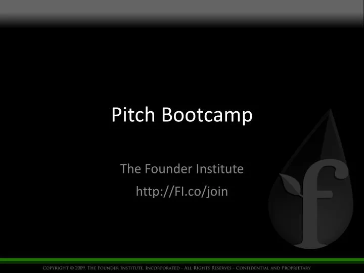 pitch bootcamp