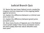 Federal Courts Role in the Legal System - slide 1