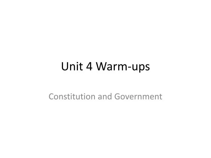unit 4 warm ups