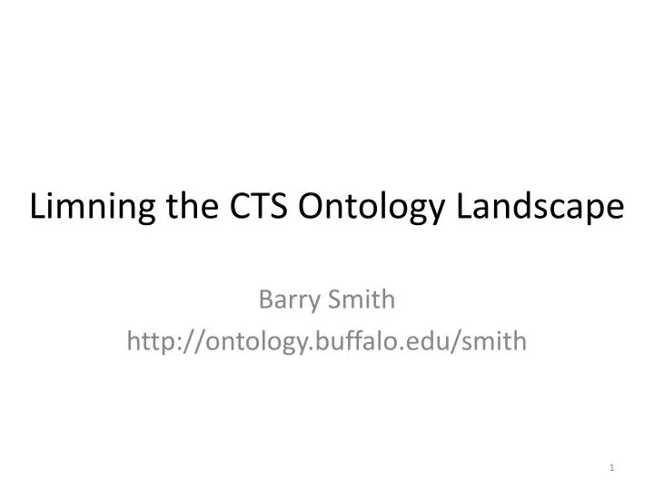 limning the cts ontology landscape