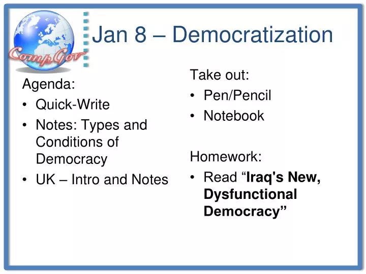 jan 8 democratization