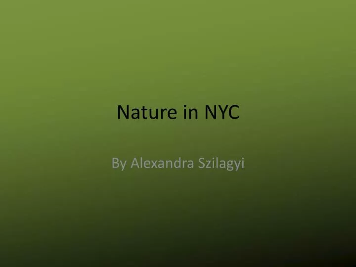 nature in nyc