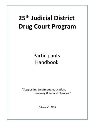 25 th Judicial District Drug Court Program