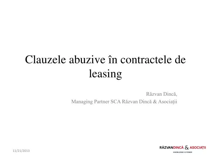 clauzele abuzive n contractele de leasing