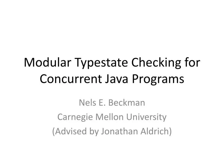 modular typestate checking for concurrent java programs
