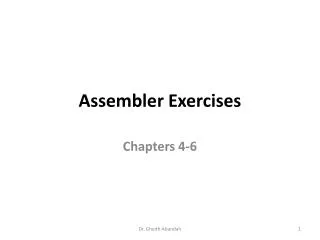 Assembler Exercises