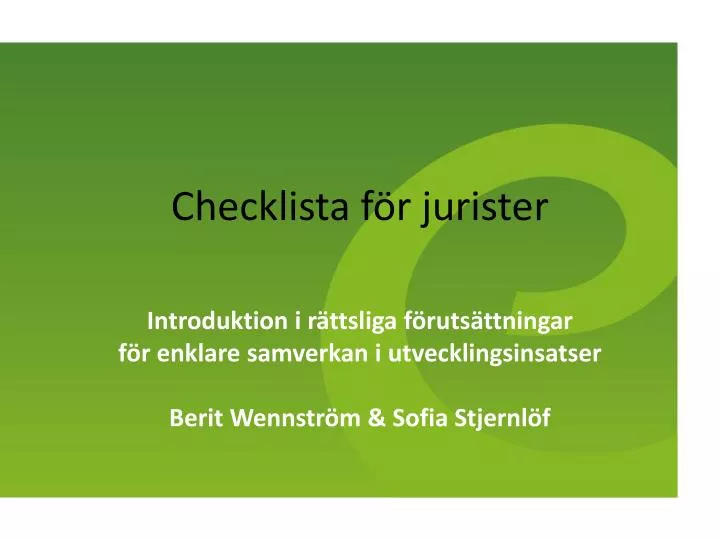 checklista f r jurister