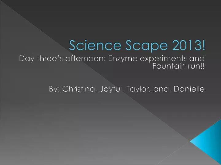 science scape 2013