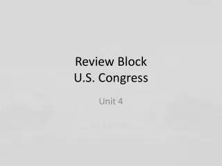 Review Block U.S. Congress