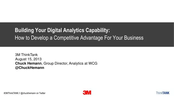building your digital analytics capability how to develop a competitive advantage for your business