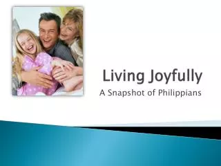 Living Joyfully