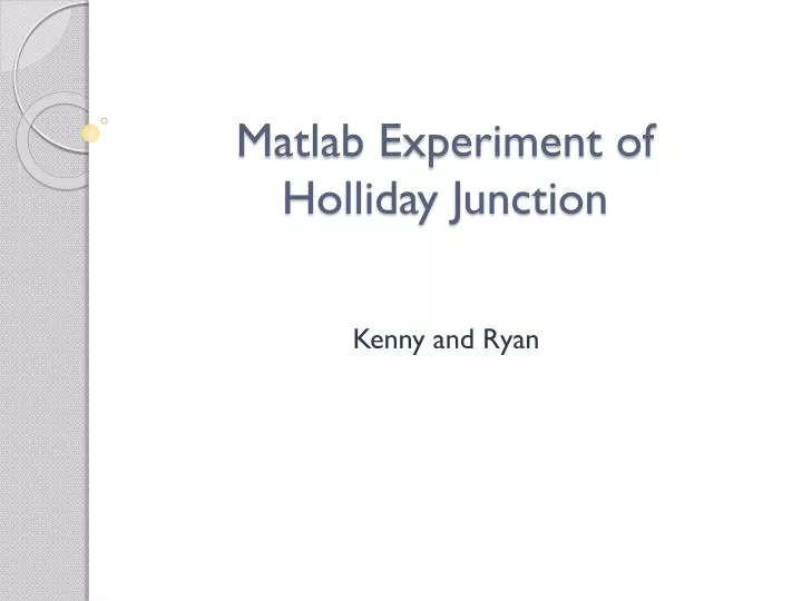matlab experiment of holliday junction