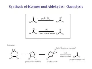 Synthesis of Ketones and Aldehydes: Ozonolysis