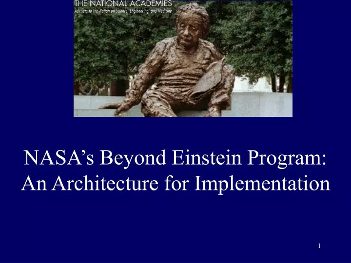 nasa s beyond einstein program an architecture for implementation