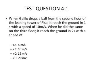 TEST QUESTION 4.1