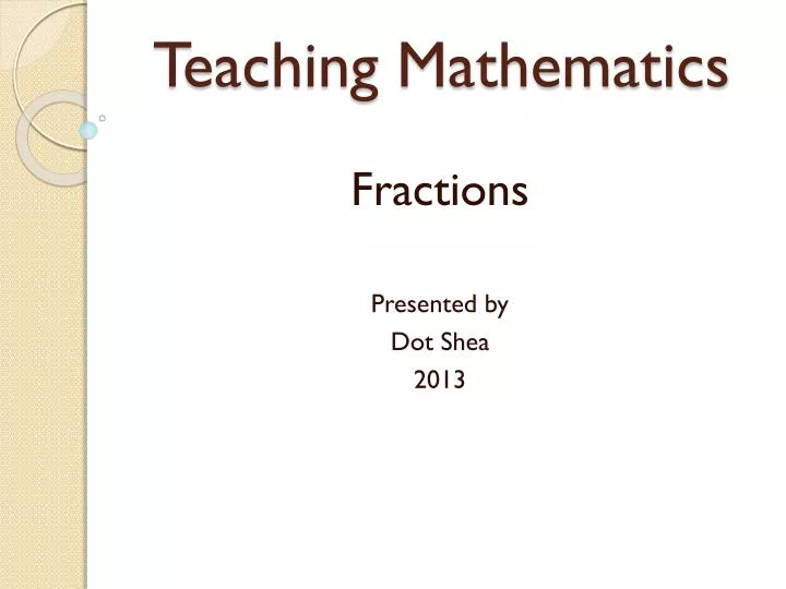 teaching mathematics