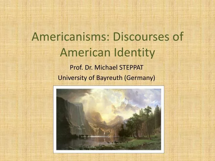 americanisms discourses of american identity