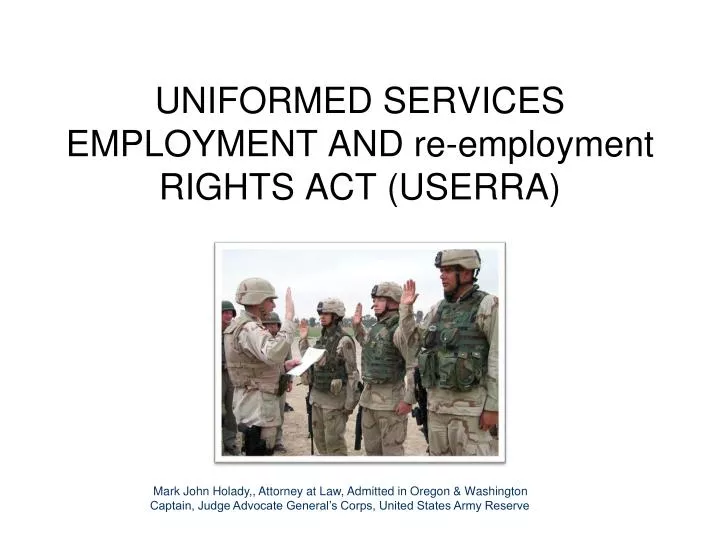 uniformed services employment and re employment rights act userra