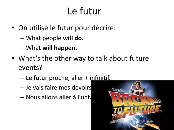 le futur