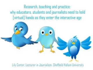 Lily Canter, Lecturer in Journalism, Sheffield Hallam University