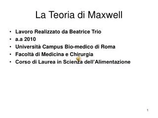 la teoria di maxwell