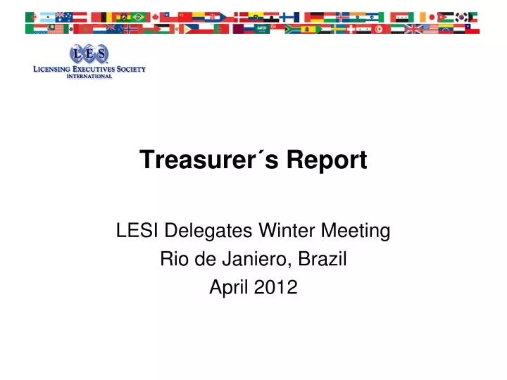 treasurer s report