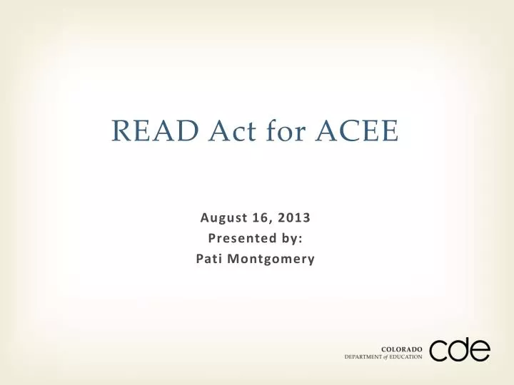 read act for acee