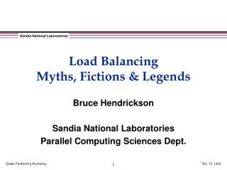 Load Balancing Myths, Fictions &amp; Legends