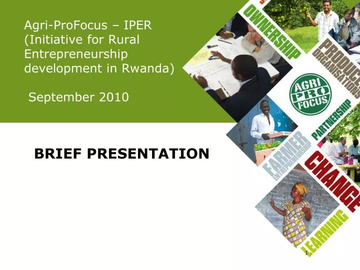 agri profocus iper initiative for rural entrepreneurship development in rwanda september 2010